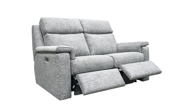Ellis Small Double Power Recliner Sofa with Headrest and Lumbar